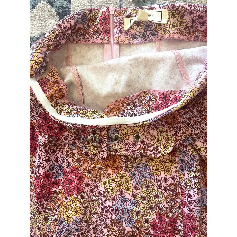 Strapless Pink Floral Belted Mini Dress NWT M Cottagecore Garden Party Spring - Picture 10 of 16